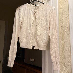 h&m cream cardigan